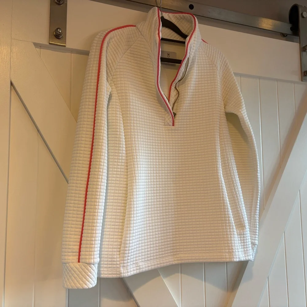 Dudley Stephens White Pearl Pullover in Waffler Knit, Size Small - Picture 3 of 6